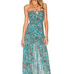 Karina Grimaldi Charlie Print Dress in Teal